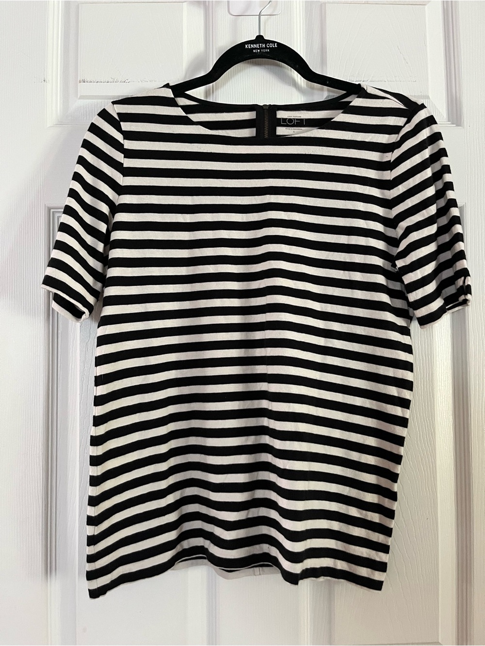 Loft Women’s Striped Short Sleeve Cotton Top